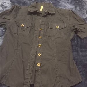 Ambiance Black Button-Up Shirt